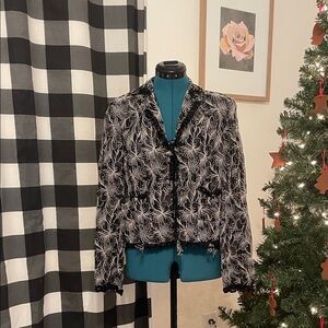 Jones New York Elegant Black and White Women's Jacket Petite 6P